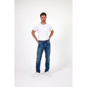 - Erkek Mavi Kalın Ipli Likralı Regular Denim Pantolon