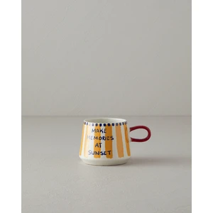 Jolly Shell Stoneware Kupa Sarı - Mavi