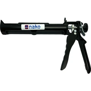 NAKO |  Silikon Tabancası, Yüksek Kaliteli Alüminyum Metal Silikon Tabancası  [Siyah, Metal]