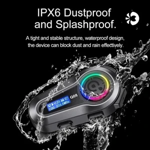 Q08 Intercom Otomotosiklet Bluetooth Kask Kulaklık