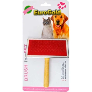 Tahta Saplı Kedi ve Köpek Fırçası 11,5x13,5cm L