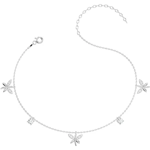 İndigo Takı Küçük Yusufçuk Beyaz Gümüş Halhal