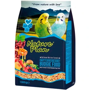 Nature Plan Premium Muhabbet Kuşu Yemi Meyve Aromalı ve Bal İçeren 1 Kg Besleyici Karışım