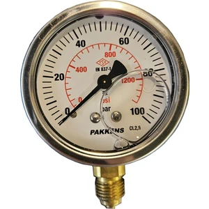Çap 63 Alttan Gliserinli Manometre - Pakkens