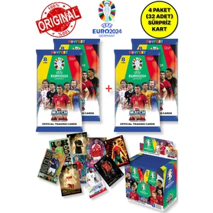 Almanya Euro 2024 Avrupa Şampiyonası Match Attax - 4 Adet Futbolcu Kart Paketi (32 Adet Kart)