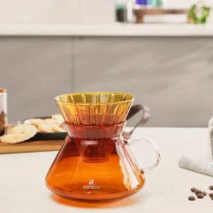 Winx Borosilikat Cam Dripper/Filtre Kahve Demleme Ekipmanı Turuncu 650 ML
