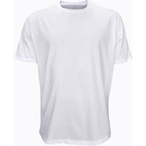 Beyaz Erkek Tişört Loose Fit / %100 Pamuk Bol Rahat Kesim 6040