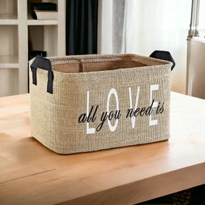 Prendi Home Jüt Dolap Içi Düzenleyici Katlanır Saklama Sepeti Organizer 30X22X18 cm