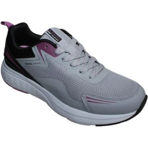 Kadın Beyaz Gri Runnıng Fileli Sneaker Spor Yürüyüş Ayakkabısı