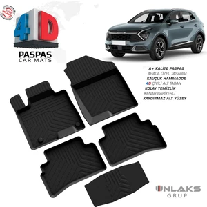 RK Carshop Kia Sportage 5 Ferrous 4d Havuzlu Kauçuk Paspas 2021 ve Üstü