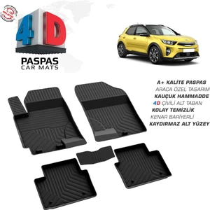 RK Carshop Kia Stonic Ferrous 4d Havuzlu Kauçuk Paspas 2017 ve Üstü