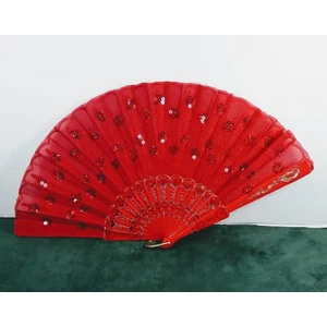 Yelpaze  Şık Serinletici Pullu YELPAZE-877-13 Kırmızı