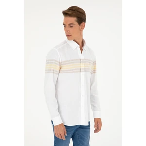 U.S. Polo Assn. Erkek Haki Gömlek Desenli 50288923-VR027