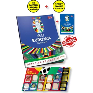 Almanya Euro 2024 Avrupa Şampiyonası Match Attax - Resmi Futbolcu Sticker Dergisi + 6 Adet Sticker
