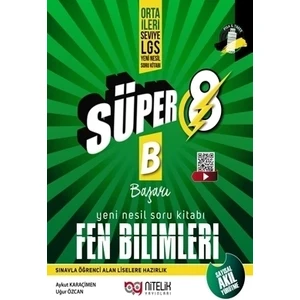 Nitelik Yayınları Süper 8. Sınıf Fen Bilimleri B Başarı Yeni Nesil Soru Kitabı
