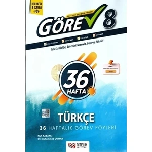 Nitelik Yayınları 8. Sınıf LGS Türkçe Görev Yeni Nesil Haftalık Çalışma Föyleri