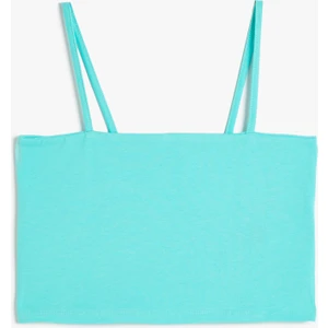 Basic Crop Atlet Ince Askılı Pamuklu