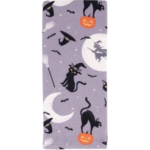 Baveno Home %100 Pamuk Ikili 40X66 cm Halloween Desenli El & Yüz Havlu Seti Baveno