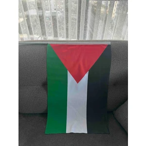Pencere Bayrak 10 Adet 50X70 cm Filistin Bayrağı Sopalı