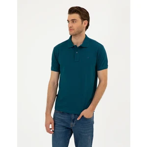 Pierre Cardin Erkek Zümrüt Slim Fit Basic Tişört 50280754-VR055