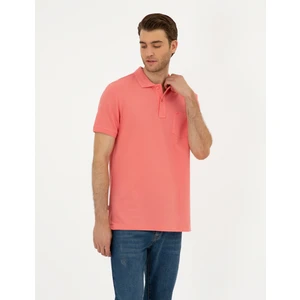 Pierre Cardin Erkek Pembe Regular Fit Basic Tişört 50280753-VR186