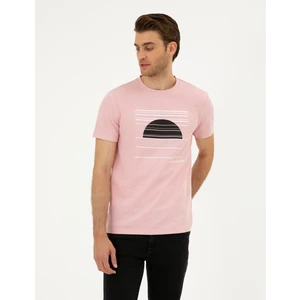 Pierre Cardin Erkek Açık Pembe Slim Fit Tişört 50285390-VR078