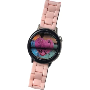 22 mm Reçine Kordon Şeker Pembe