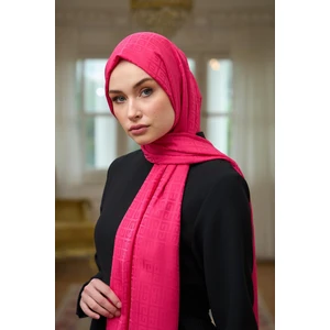 Yaz Işıltısı Koleksiyonu Ipeksi Jakar Şal Pembe 9016-04