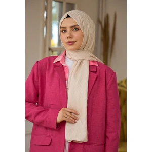 Yaz Işıltısı Koleksiyonu Ipeksi Jakar Şal Fildişi 9015-12