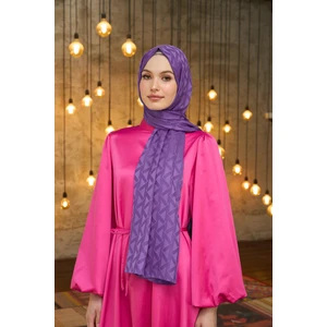 Yaz Işıltısı Koleksiyonu İpeksi Jakar Şal Mor 9014-05
