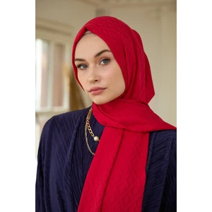 Yaz Işıltısı Koleksiyonu İpeksi Jakar Şal Kırmızı 9015-22