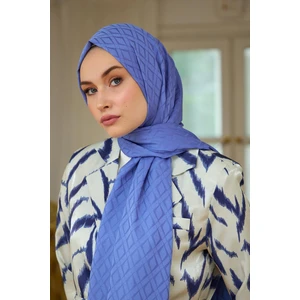 Yaz Işıltısı Koleksiyonu İpeksi Jakar Şal Lila 9015-06