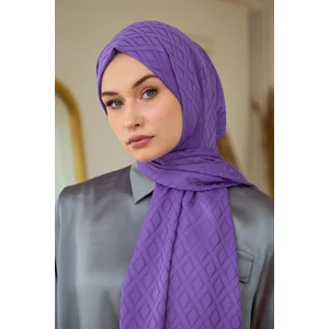 Yaz Işıltısı Koleksiyonu İpeksi Jakar Şal Lavanta 9015-19