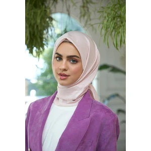 Düz Desen Vual Eşarp Pudra Vual Ipek Eşarp -  10100-06