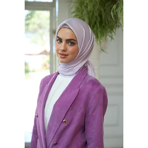 Düz Desen Vual Eşarp Lila Vual Ipek Eşarp -  10100-09