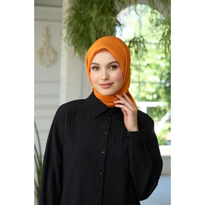 Düz Desen Vual Eşarp Orange Vual Ipek Eşarp -  10100-23