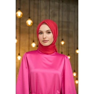 Düz Desen Vual Eşarp Mercan Vual Ipek Eşarp -  10100-29