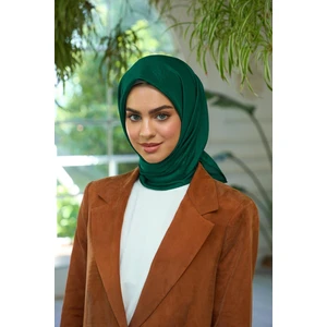 Düz Desen Vual Eşarp Zümrüt Vual Ipek Eşarp -  10100-16