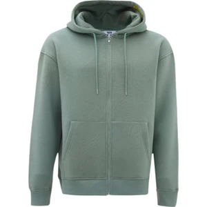 Denim Trip Kapüşon Yaka Haki Erkek Sweatshırt DT10695_RAHAT / Relaxed Fit Fermuar