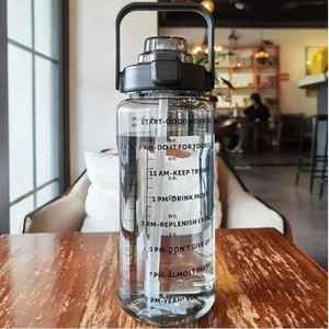 Kitchen Live Şeffaf Motivasyon Matara 2000 ml Suluk Su Şişesi - Bpa Içermez
