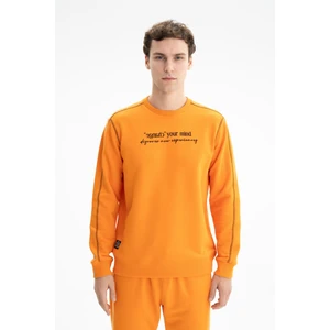 Ar-ma Erkek Tarz Yazı Baskılı Regular Fit Şardonsuz 3 İplik Bisiklet Yaka Sweatshirt K26124601601