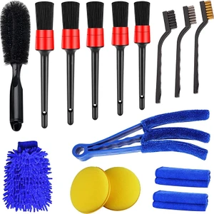 15 Pcs Araba Detaylandırma Fırça Seti, Araç Içi Temizleme Seti Detay Fırçaları, Tekerlek Fırçası, Jant Lastik Fırça Seti Içerir (Yurt Dışından)