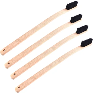 4x Otomatik Motor Temizleme Fırçası Araba Jant Lastik Temizleme Çok Fonksiyonlu Bambu Saplı Yele Fırçalar Araba Yıkama Temizleme (Yurt Dışından)