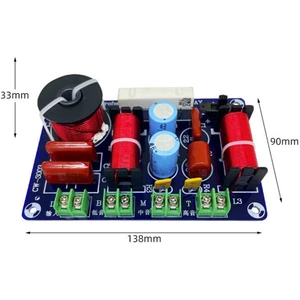 3 Yollu Frekans Bölücü Hi-Fi Crossover Audiophile Ev Sineması Yüksek Orta ve Düşük Hoparlörler Güçlendirme Crossov Crossover (Yurt Dışından)