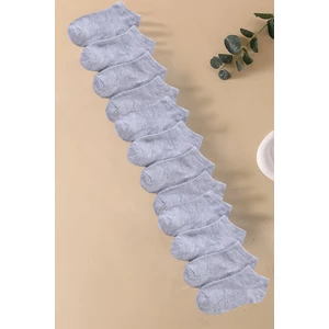 Gri Renkli Basic 12'li Step Çorap