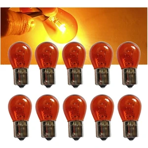 10 Adet 12V PY21W 93 Tek Duy Düz Tırnak Ampul BA15S Turuncu