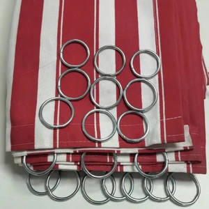 Devrim Olivya Tekstil Lüks 1.Sınıf Eleganse  Kırmızı Beyaz kornişli Balkon Perdesi