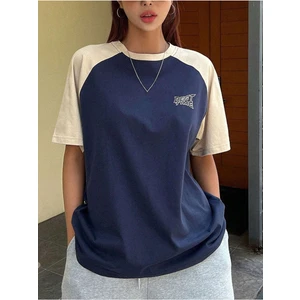 Kadın Lacibej Best Time Baskılı Oversize T-Shirt