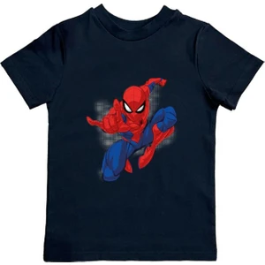 Baskılı Örümcek Adam Pamuklu Penye Kumaş Yazlık Çocuk Tişört