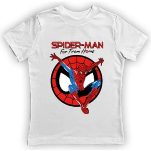 Baskılı Örümcek Adam Pamuklu Penye Kumaş Yazlık Çocuk Tişört